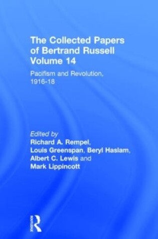 Cover of The Collected Papers of Bertrand Russell, Volume 14