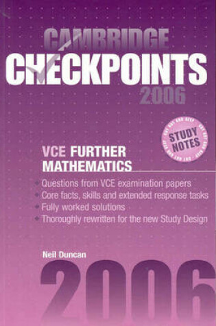 Cover of Cambridge Checkpoints VCE Further Mathematics 2006