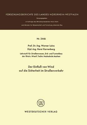 Cover of Der Einfluss Von Wind Auf Die Sicherheit Im Strassenverkehr