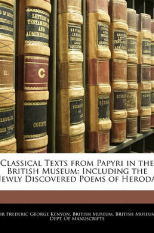 Cover of Classical Texts from Papyri in the British Museum