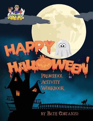 Book cover for Happy Halloween Preschool Activity Workbook