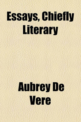 Book cover for Essays, Chiefly Literary