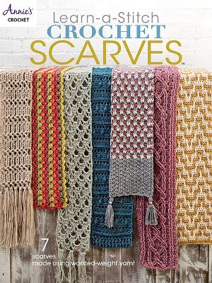 Book cover for Learn-a-Stitch Crochet Scarves