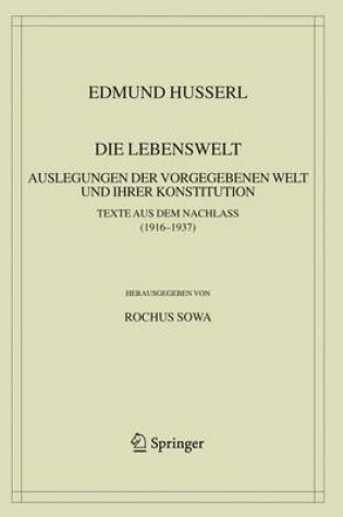 Cover of Die Lebenswelt