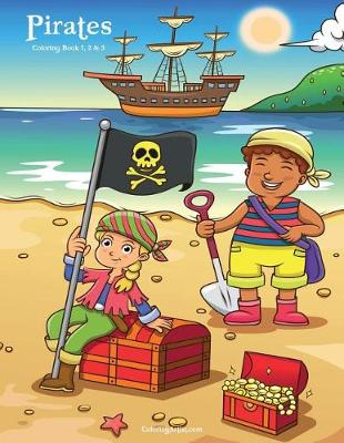 Cover of Pirates Coloring Book 1, 2 & 3