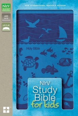 Book cover for NIrV, Study Bible for Kids, Leathersoft, Blue
