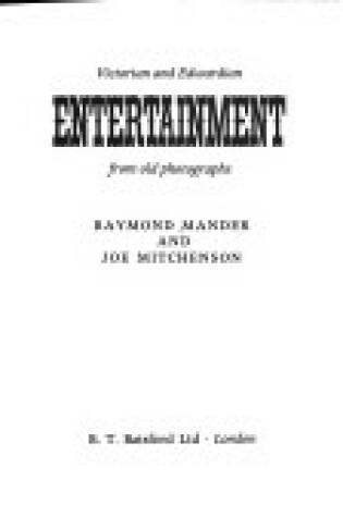 Cover of Victorian and Edwardian Entertainment from Old Photographs