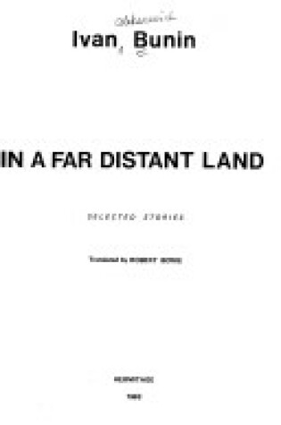 Cover of In a Far Distant Land