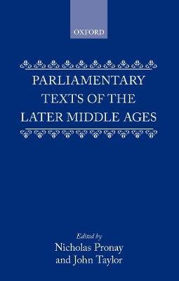 Book cover for Parliamentary Texts of the Later Middle Ages