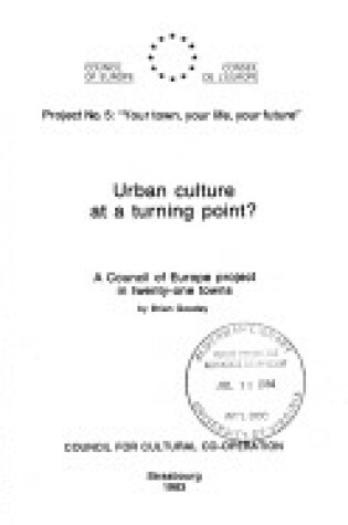 Cover of Urban culture at a turning point?