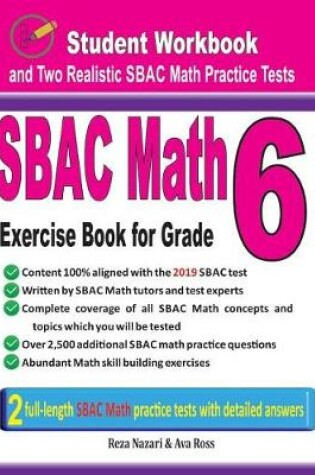 Cover of Sbac Math Exercise Book for Grade 6