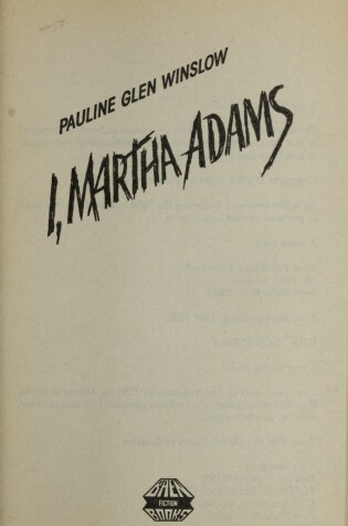 Cover of I Martha Adams