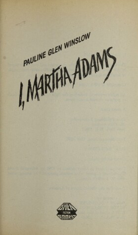 Book cover for I Martha Adams