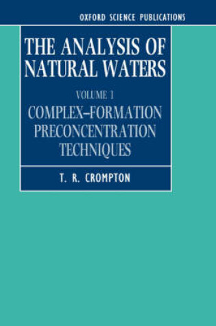 Cover of The Analysis of Natural Waters