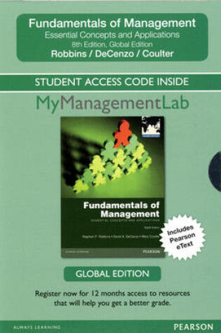 Cover of Access Card for Fundamentals of Management: Global Edition