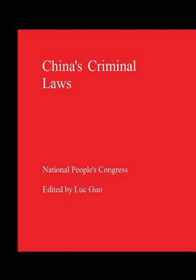 Book cover for China's Criminal Laws