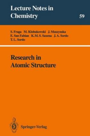 Cover of Research in Atomic Structure