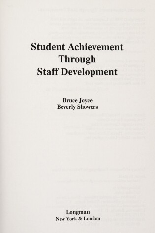 Cover of Student Achievement Through Staff Development