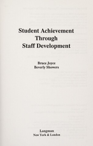 Book cover for Student Achievement Through Staff Development