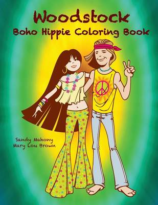 Book cover for Woodstock Boho Hippie Coloring Book