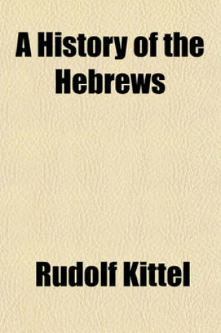 Cover of A History of the Hebrews Volume 2