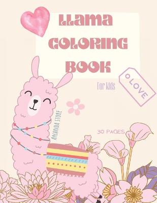 Book cover for Llama Coloring Book