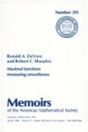 Book cover for Maximal Functions Measuring Smoothness