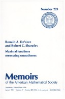 Book cover for Maximal Functions Measuring Smoothness