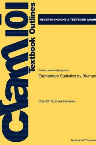 Cover of Studyguide for Elementary Statistics by Bluman, ISBN 9780078926341