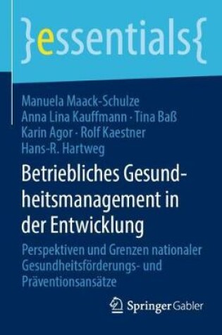 Cover of Betriebliches Gesundheitsmanagement in Der Entwicklung
