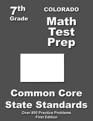 Book cover for Colorado 7th Grade Math Test Prep