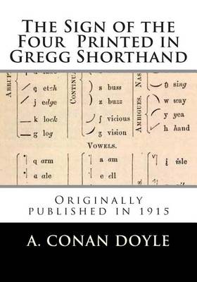 Book cover for The Sign of the Four - Printed in Gregg Shorthand