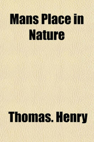 Cover of Mans Place in Nature