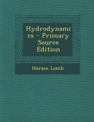 Book cover for Hydrodynamics - Primary Source Edition