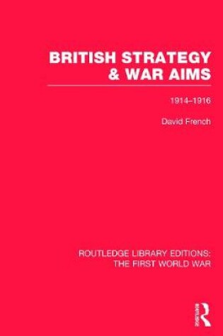 Cover of British Strategy & War Aims
