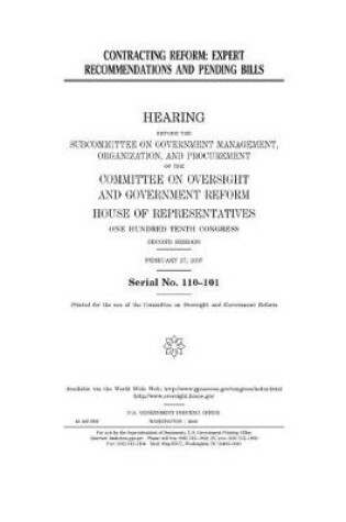 Cover of Contracting reform