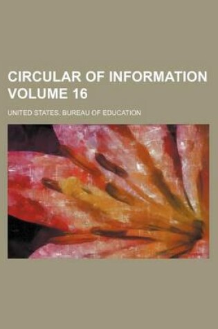 Cover of Circular of Information Volume 16