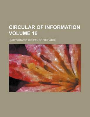 Book cover for Circular of Information Volume 16
