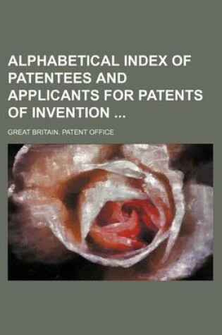 Cover of Alphabetical Index of Patentees and Applicants for Patents of Invention