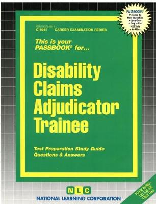 Book cover for Disability Claims Adjudicator Trainee