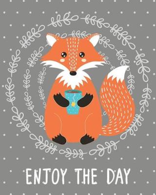 Book cover for Bullet Journal Notebook Cute Fox Drinking Tea - Enjoy the Day 4