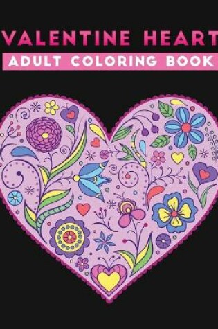 Cover of valentine heart adult coloring book