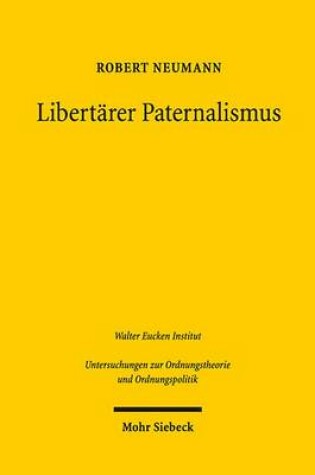 Cover of Libertärer Paternalismus