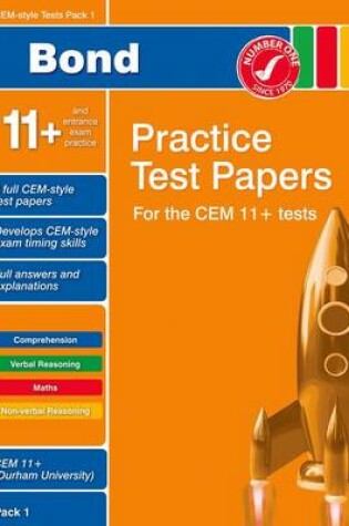 Cover of Bond CEM Style 11+ Practice Test Papers 1 - All Questions