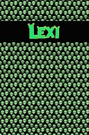 Cover of 120 Page Handwriting Practice Book with Green Alien Cover Lexi