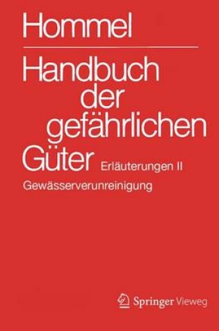 Cover of Handbuch Der Gefahrlichen Guter. Erlauterungen II