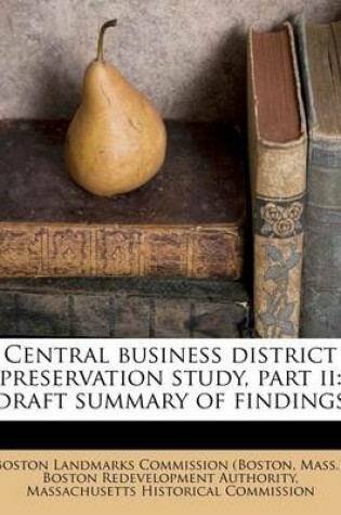 Cover of Central Business District Preservation Study, Part II