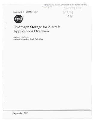 Book cover for Hydrogen Storage for Aircraft Applications Overview