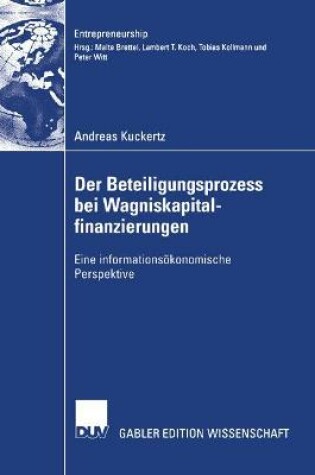 Cover of Der Beteiligungsprozess bei Wagniskapitalfinanzierungen