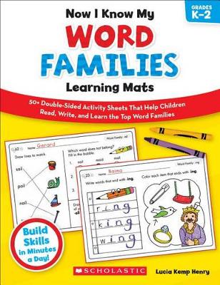 Book cover for Now I Know My Word Families Learning Mats